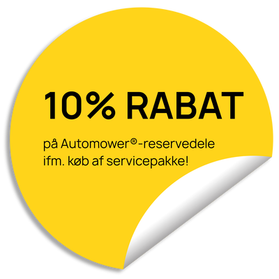 Få 10% rabat på Automower-reservedele 10% rabat på Automower-reservedele
